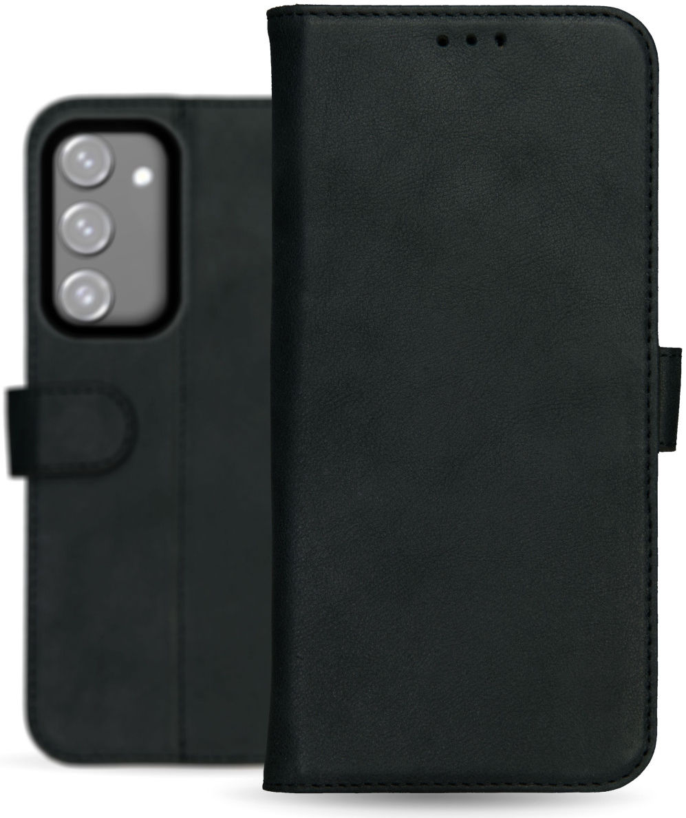 Rosso Deluxe Samsung Galaxy S23 Plus Hoesje Echt Leer Book Case Zwart afbeelding 6