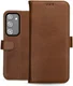 Rosso Deluxe Samsung Galaxy S23 Plus Hoesje Echt Leer Book Case Bruin afbeelding 8