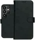 Rosso Deluxe Samsung Galaxy S23 Ultra Hoesje Echt Leer Book Case Zwart afbeelding 6