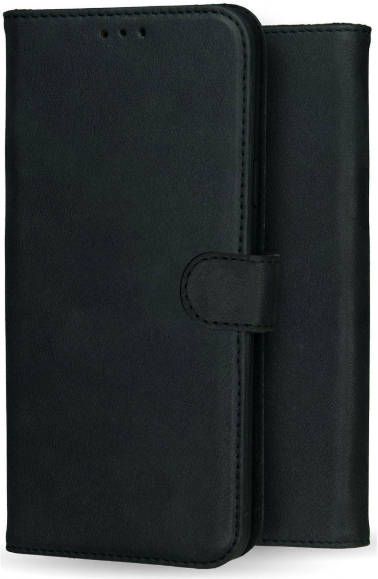 Rosso Deluxe Samsung Galaxy S23 Ultra Hoesje Echt Leer Book Case Zwart afbeelding 2