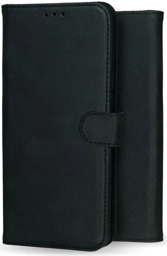 Rosso Deluxe Samsung Galaxy S23 Ultra Hoesje Echt Leer Book Case Zwart afbeelding 2