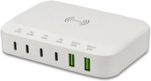 4smarts 7in1 GaN Oplaadstation 100W Snellader met QI Opladen Wit afbeelding 1