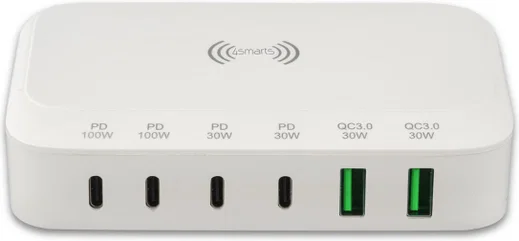 4smarts 7in1 GaN Oplaadstation 100W Snellader met QI Opladen Wit afbeelding 3