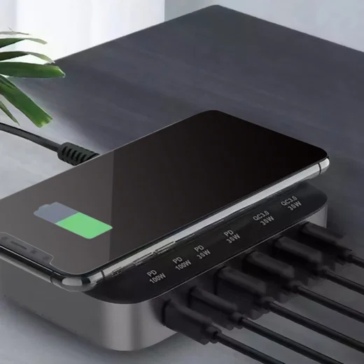 4smarts 7in1 GaN Oplaadstation 100W Snellader met QI Opladen Zwart afbeelding 11