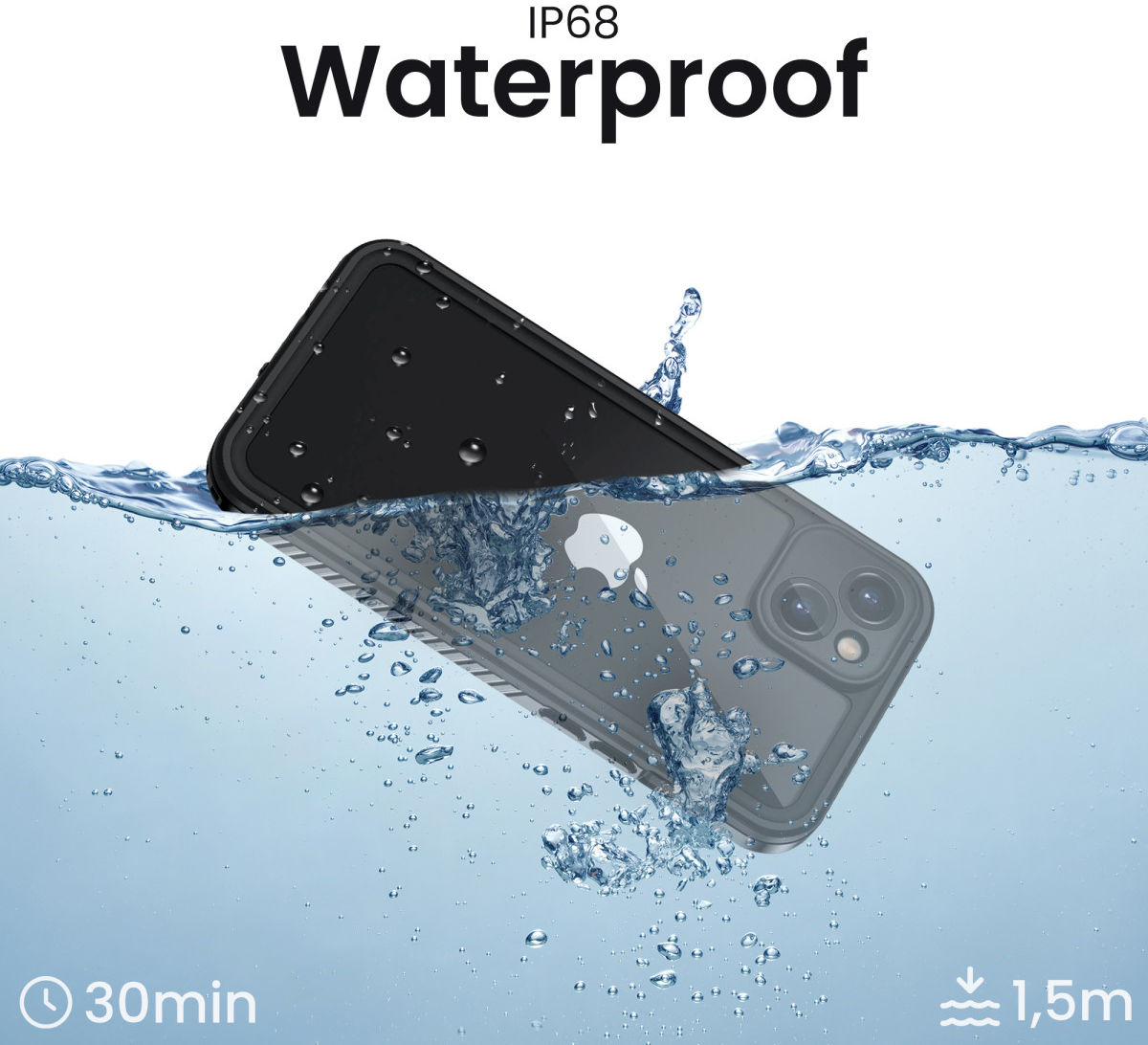 SBG Outdoor Case iPhone 12 Waterdicht Zwart afbeelding 4