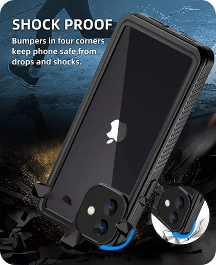 SBG Outdoor Case iPhone 12 Waterdicht Zwart afbeelding 7