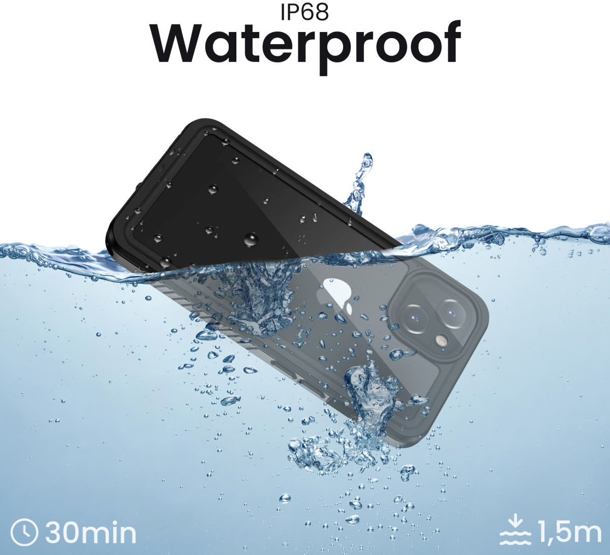 SBG Outdoor Case iPhone 13 Waterdicht Zwart afbeelding 4