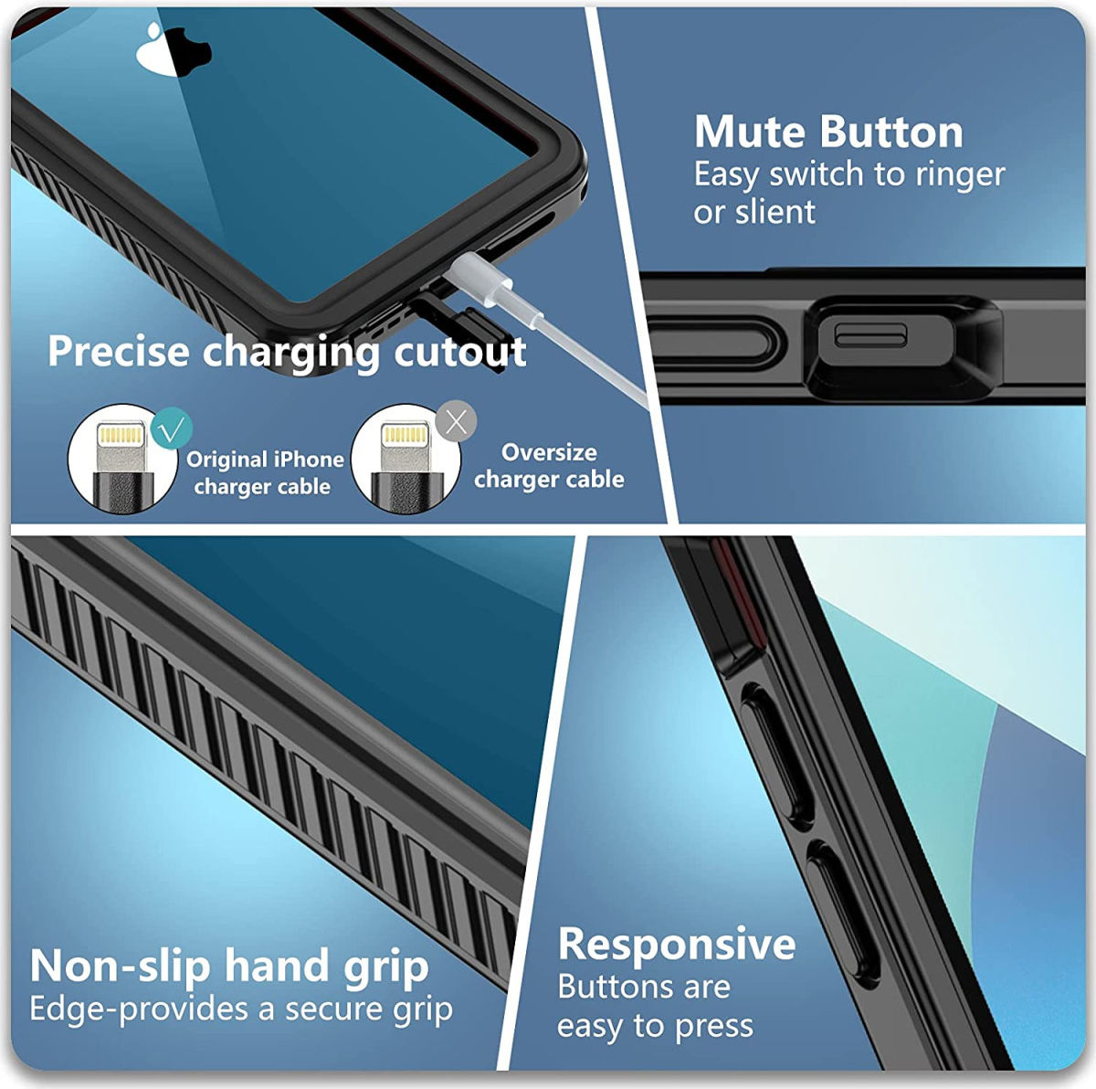 SBG Outdoor Case iPhone 13 Waterdicht Zwart afbeelding 9