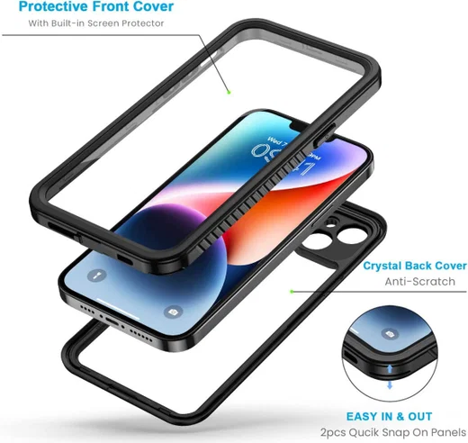 SBG Outdoor Case iPhone 14 Waterdicht Zwart afbeelding 10