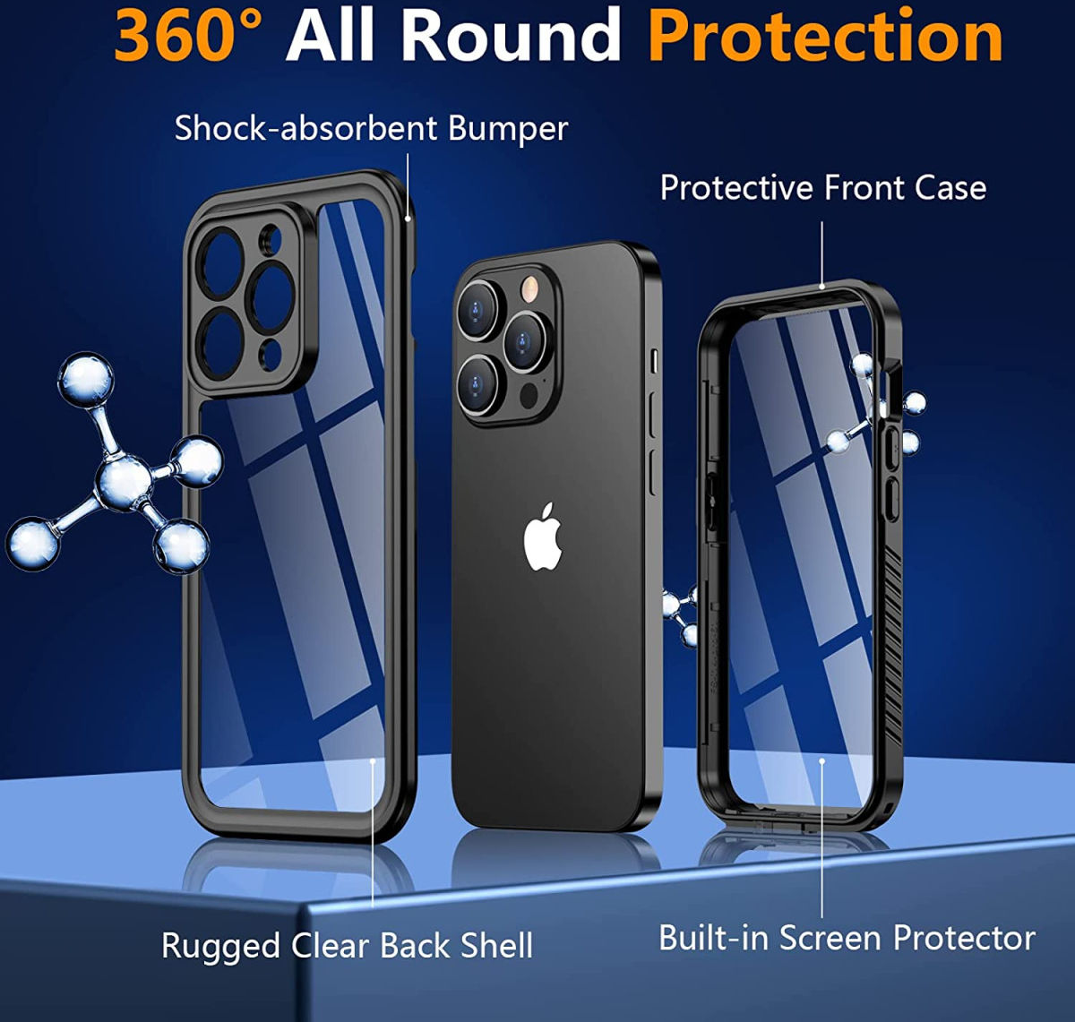 SBG Outdoor Case iPhone 14 Pro Waterdicht Zwart afbeelding 7