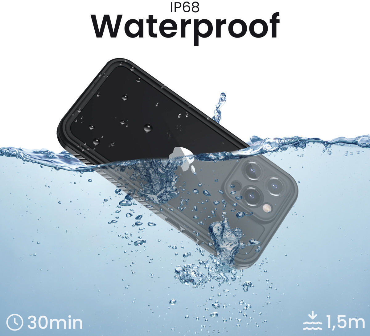 SBG Outdoor Case iPhone 14 Pro Max Waterdicht Zwart afbeelding 4