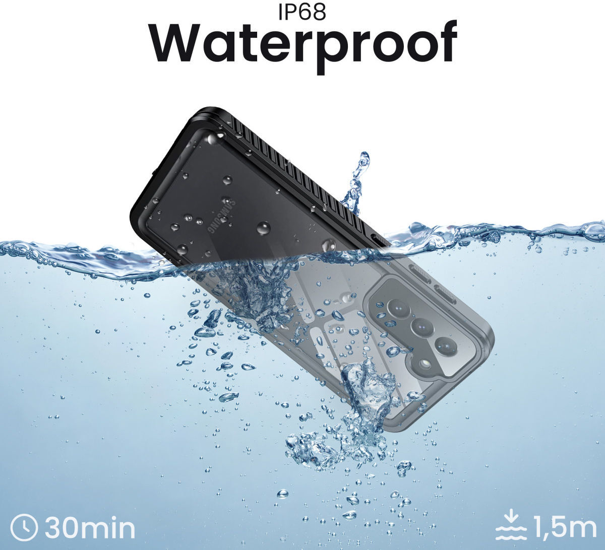 SBG Outdoor Case Samsung Galaxy S21 Waterdicht Zwart afbeelding 2