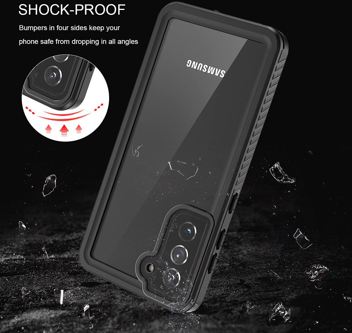 SBG Outdoor Case Samsung Galaxy S21 Waterdicht Zwart afbeelding 7