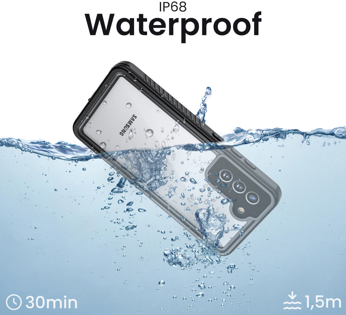 SBG Outdoor Case Samsung Galaxy S21 FE Waterdicht Zwart afbeelding 2
