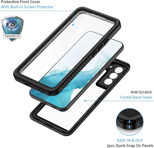 SBG Outdoor Case Samsung Galaxy S22 Waterdicht Zwart afbeelding 9