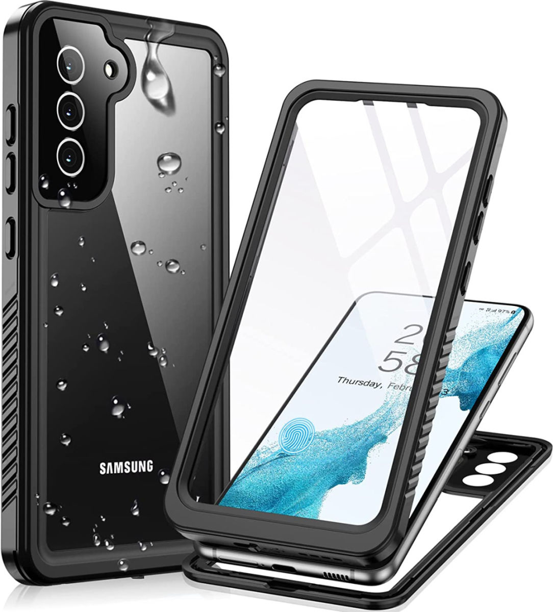 SBG Outdoor Case Samsung Galaxy S22 Plus Waterdicht Zwart afbeelding 1
