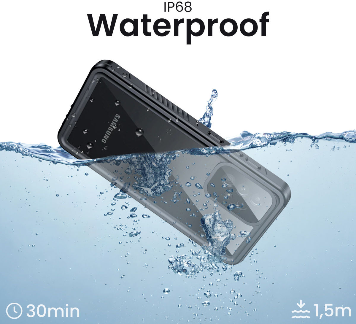 SBG Outdoor Case Samsung Galaxy A52 / A52S Waterdicht Zwart afbeelding 2