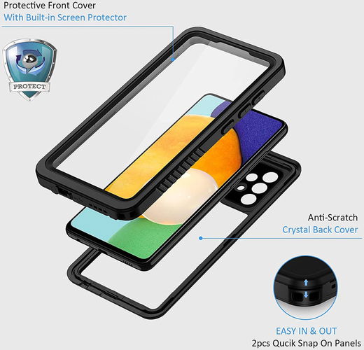 SBG Outdoor Case Samsung Galaxy A52 / A52S Waterdicht Zwart afbeelding 8