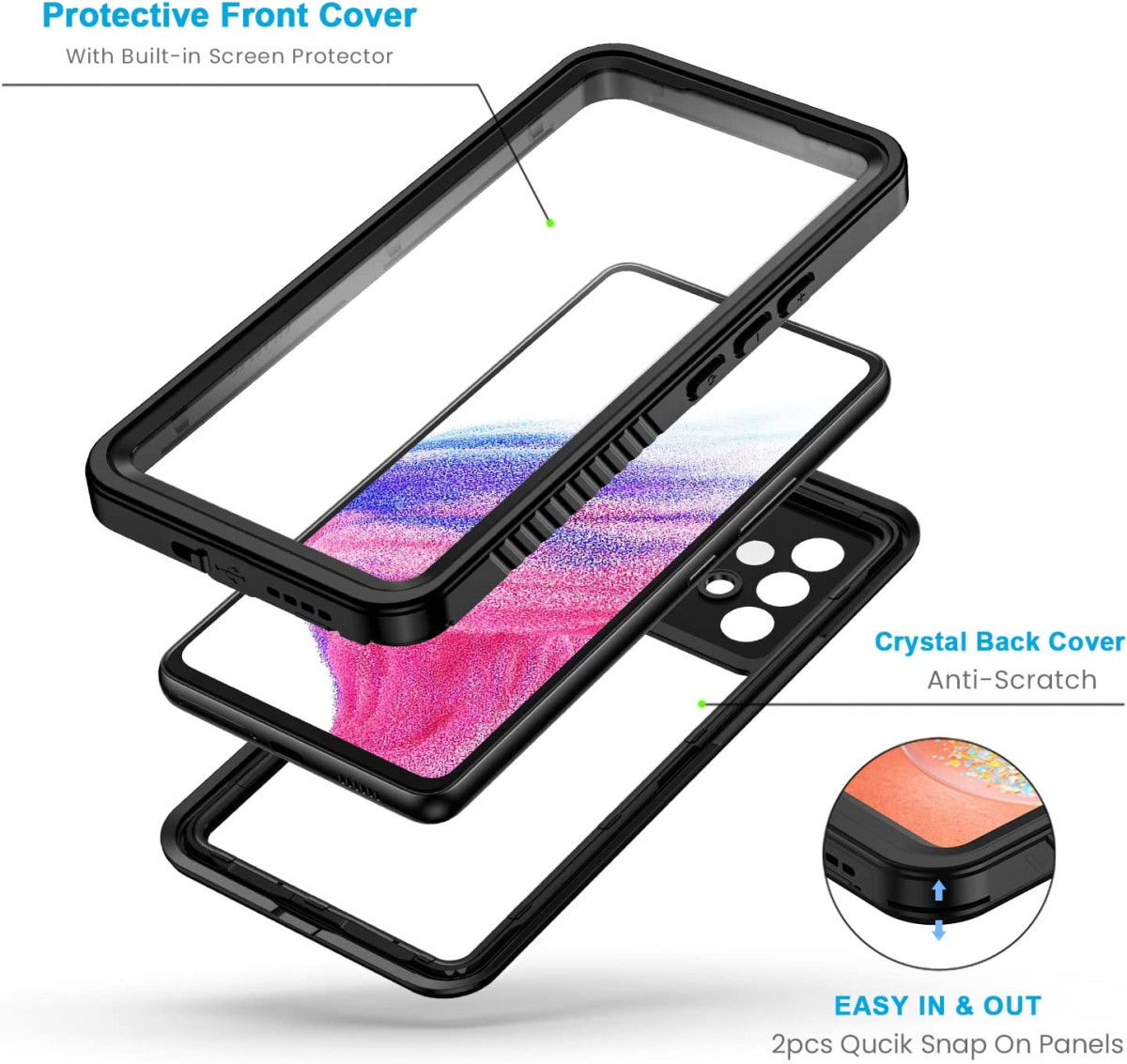 SBG Outdoor Case Samsung Galaxy A53 Waterdicht Zwart afbeelding 7