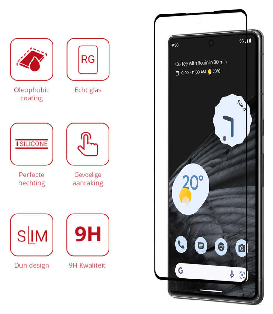 Rosso Google Pixel 7 Pro 9H Tempered Glass Screen Protector afbeelding 2