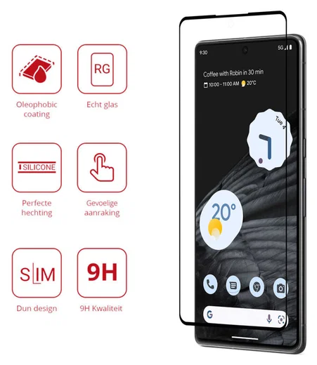 Rosso Google Pixel 7 Pro 9H Tempered Glass Screen Protector afbeelding 2