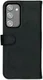 Rosso Deluxe Samsung Galaxy S23 Hoesje Echt Leer Book Case Zwart afbeelding 2