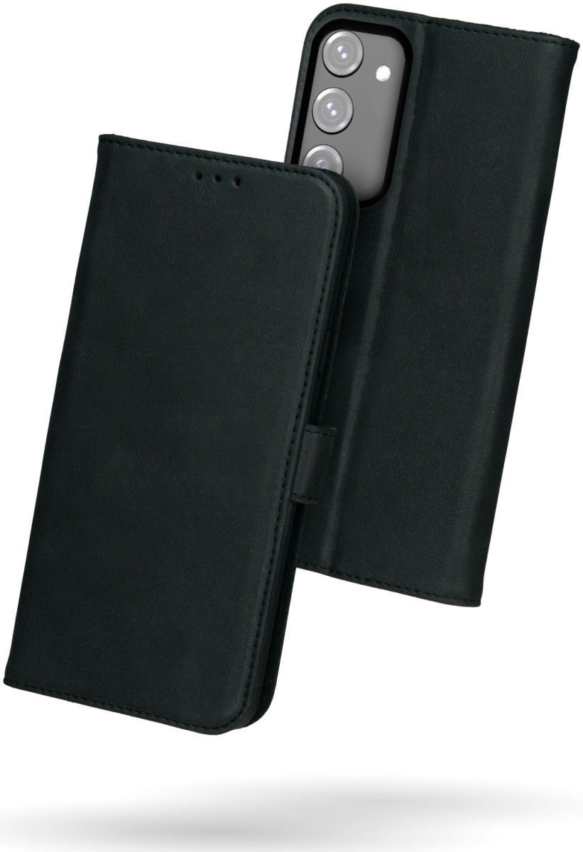 Rosso Deluxe Samsung Galaxy S23 Hoesje Echt Leer Book Case Zwart afbeelding 8