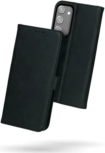 Rosso Deluxe Samsung Galaxy S23 Hoesje Echt Leer Book Case Zwart afbeelding 8