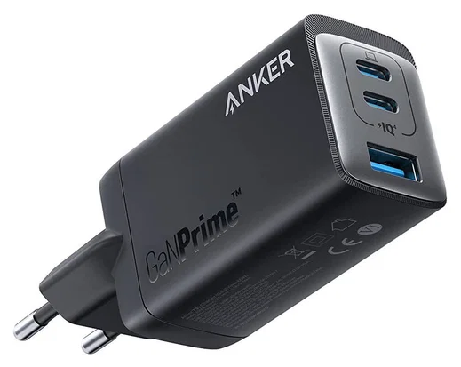 Anker 735 GaNPrime (65W) Snellader USB-C/USB-A Fast Charge  Adapter Zwart afbeelding 1