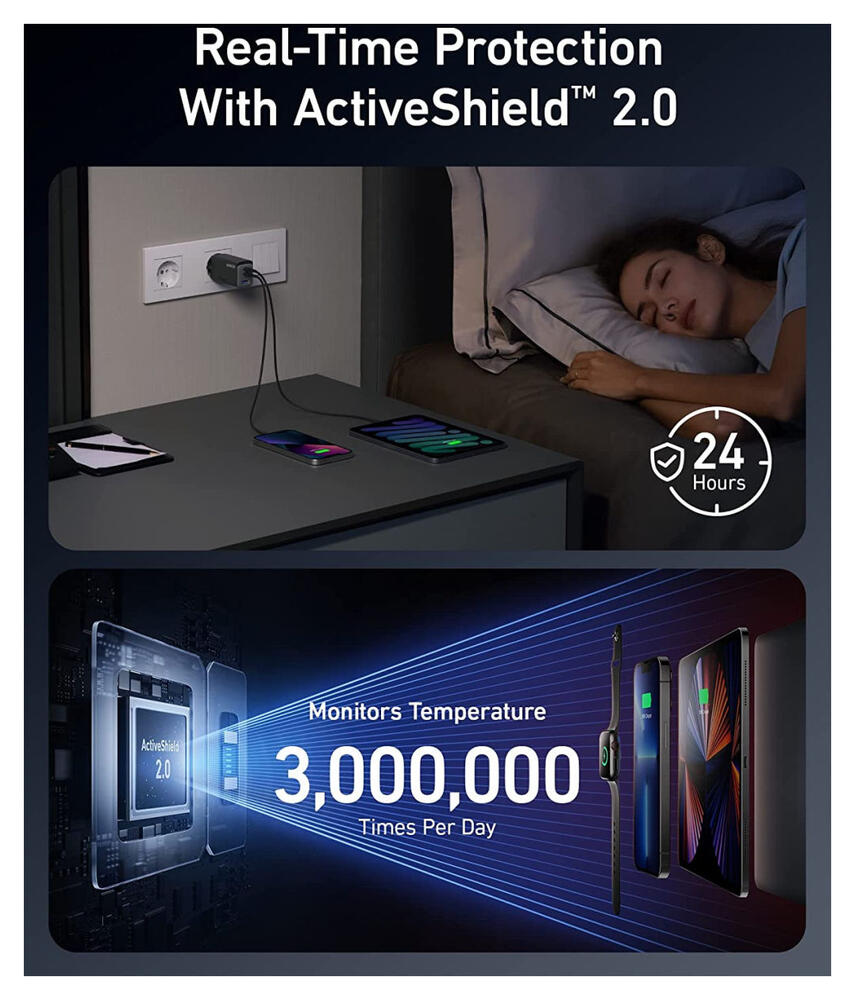 Anker 735 GaNPrime (65W) Snellader USB-C/USB-A Fast Charge  Adapter Zwart afbeelding 4