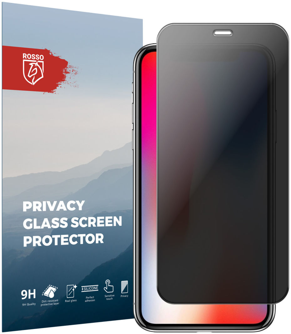Rosso Apple iPhone X / XS Tempered Glass Screen Protector Privacy afbeelding 1