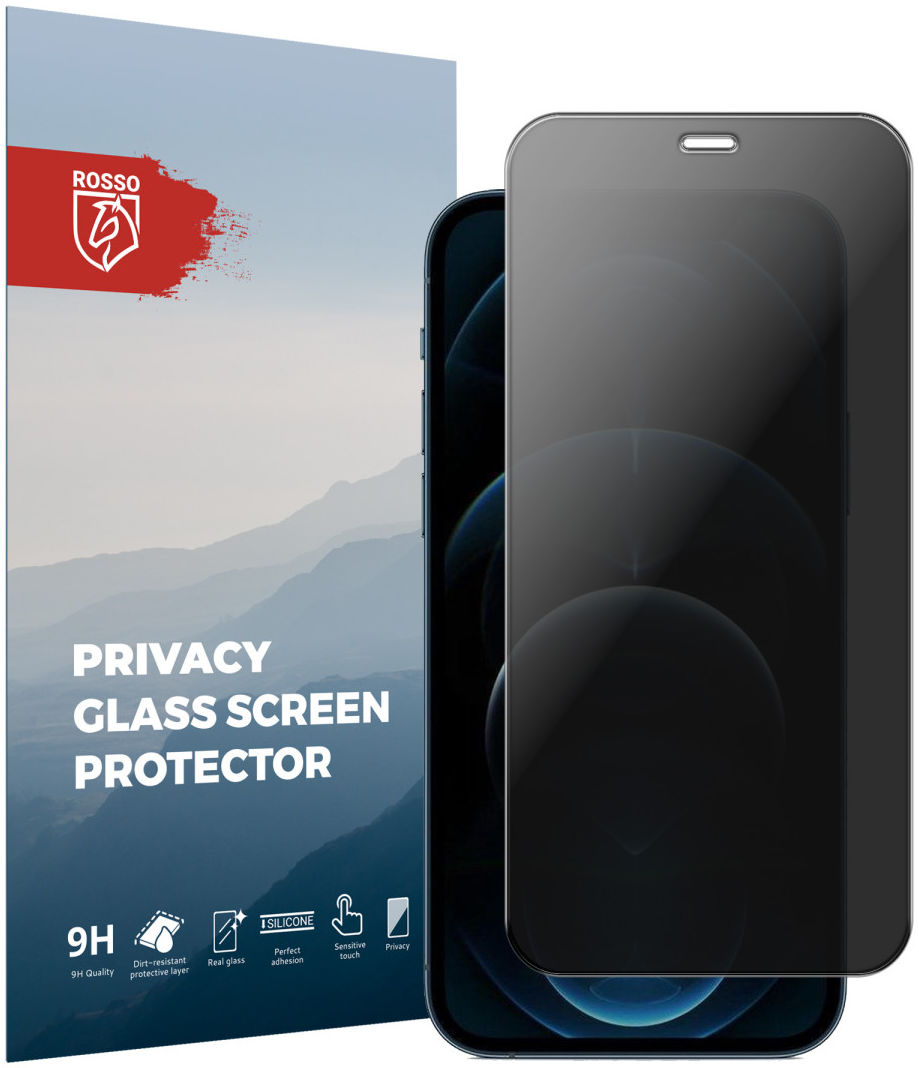 Rosso iPhone 12 Pro Max 9H Tempered Glass Screen Protector Privacy afbeelding 1