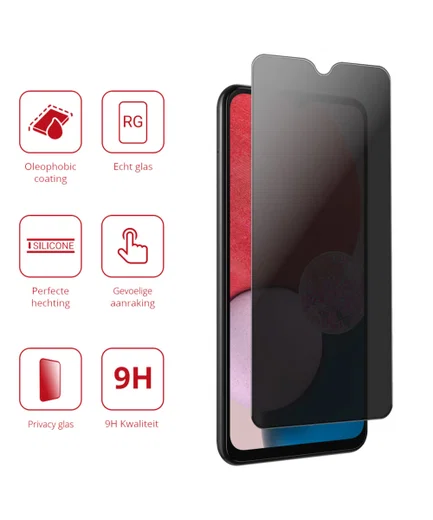 Rosso Samsung Galaxy A13 4G 9H Tempered Glass Screen Protector Privacy afbeelding 3
