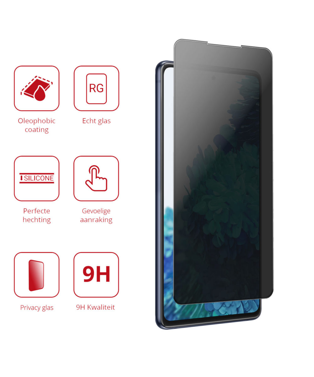 Rosso Samsung Galaxy S20 FE 9H Tempered Glass Screen Protector Privacy afbeelding 3
