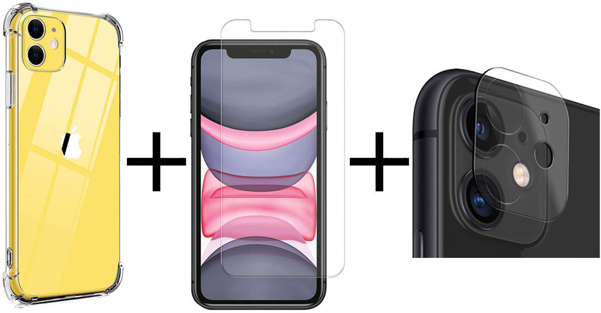 Apple iPhone 11 Hoesje + Screen Protector + Camera Protector afbeelding 11