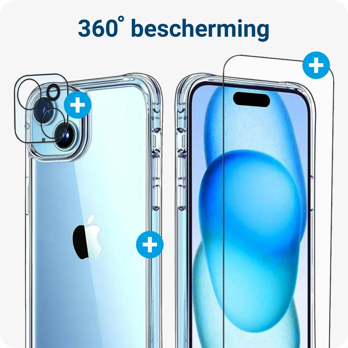 Apple iPhone 14 Hoesje + Screen Protector + Camera Protector afbeelding 3