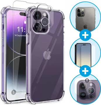 Apple iPhone 14 Pro Max Hoesje + Screen Protector + Camera Protector