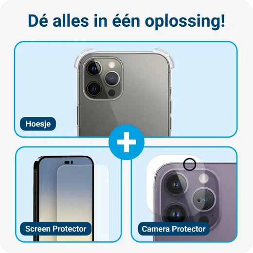 Apple iPhone 14 Pro Max Hoesje + Screen Protector + Camera Protector afbeelding 2