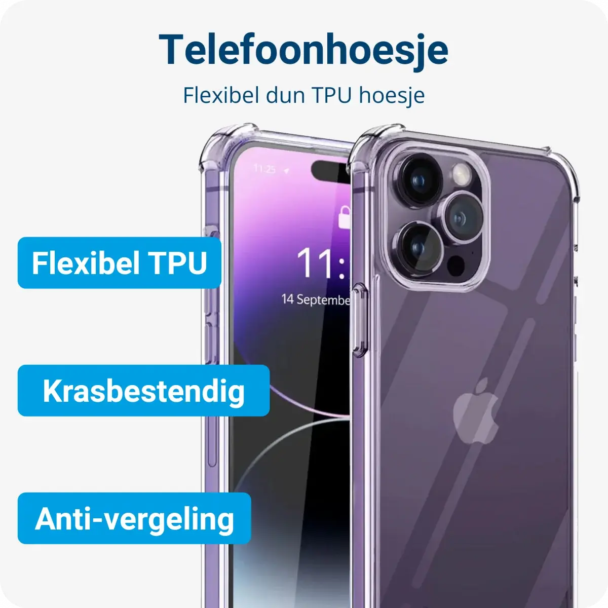 Apple iPhone 14 Pro Max Hoesje + Screen Protector + Camera Protector afbeelding 5