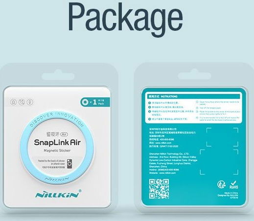 Nillkin SnapLink Air MagSafe Sticker voor Telefoonhoesjes Zwart afbeelding 11