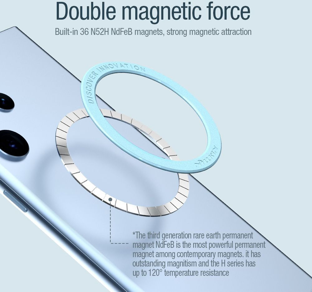 Nillkin SnapLink Air MagSafe Sticker voor Telefoonhoesjes Zwart afbeelding 2