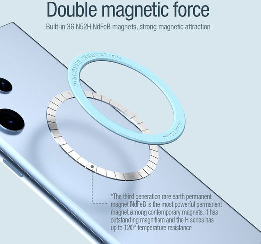 Nillkin SnapLink Air MagSafe Sticker voor Telefoonhoesjes Zwart afbeelding 2