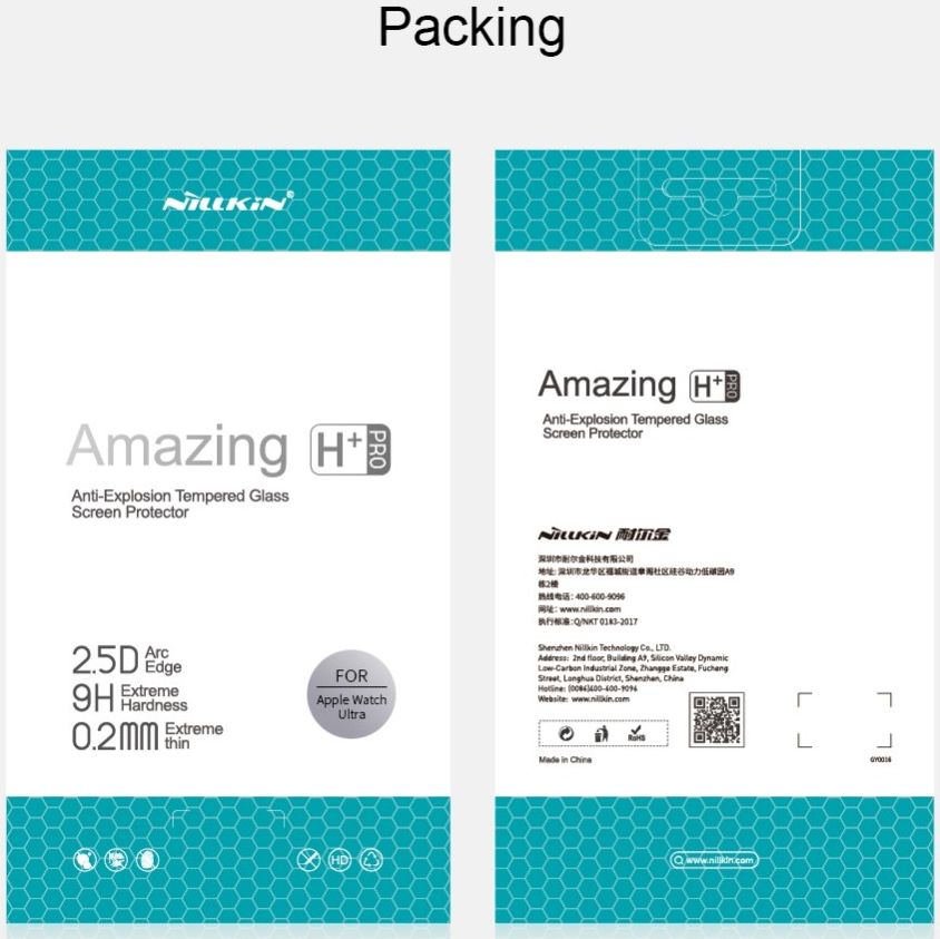 Nillkin - Apple Watch Ultra 3/2/1 Screen Protector - 9H Tempered Glass afbeelding 10