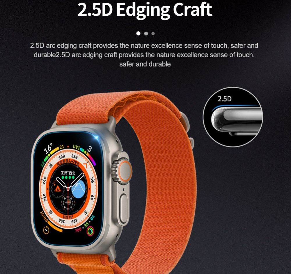 Nillkin - Apple Watch Ultra 3/2/1 Screen Protector - 9H Tempered Glass afbeelding 5