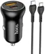 Hoco 5A Auto Snellader 30W PD en QC + USB-C Kabel 1M afbeelding 1