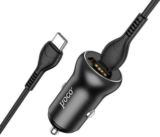 Hoco 5A Auto Snellader 30W PD en QC + USB-C Kabel 1M afbeelding 6