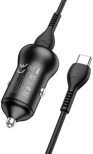 Hoco 5A Auto Snellader 30W PD en QC + USB-C Kabel 1M afbeelding 7