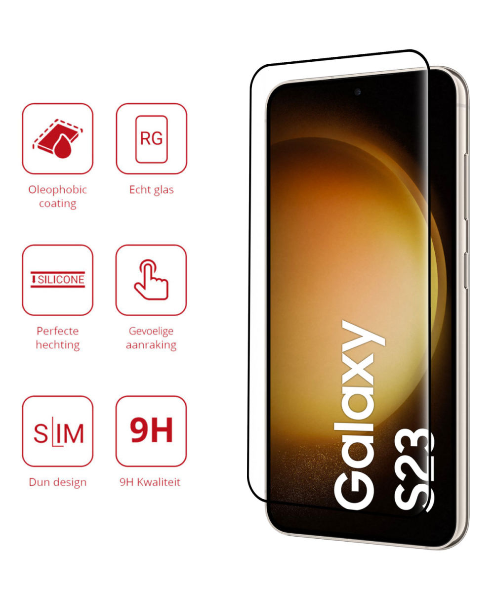Rosso Samsung Galaxy S23 9H Tempered Glass Screen Protector afbeelding 2