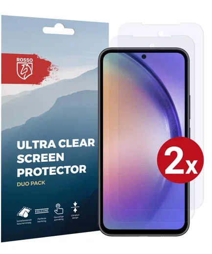 Rosso Samsung Galaxy A54 Ultra Clear Screen Protector Duo Pack afbeelding 1