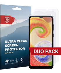 Rosso Samsung Galaxy A04 Ultra Clear Screen Protector Duo Pack afbeelding